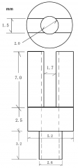 Forked turret, 2mm