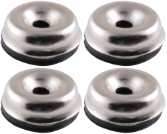 Metal amp glides with rubber insert, small
