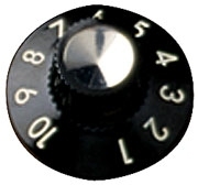 Fender black skirted knob (1-10)