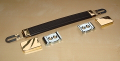Marshall style Verstrkergriff mit gold Beschlgen