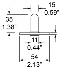 Verstrkerrolle mit Montageplatte fr Fender