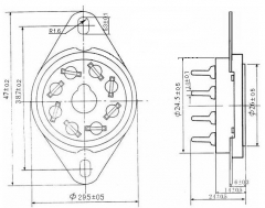 8-pin tube socket PC