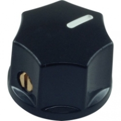 Pointeur Bouton, Bouton classique, cannelure, noir