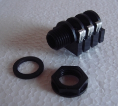 stereo phone jack, 6,35 mm jack socket short